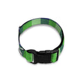 White Green And Blue Buffalo Plaid Print Dog Collar