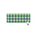 White Green And Blue Buffalo Plaid Print Extended Mouse Pad