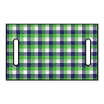 White Green And Blue Buffalo Plaid Print Golf Cart Seat Cover