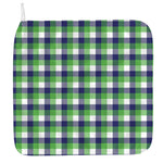 White Green And Blue Buffalo Plaid Print Hand Towel