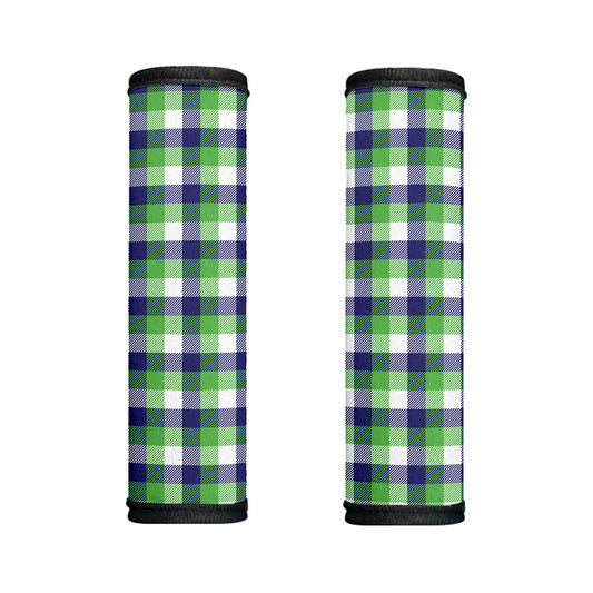 White Green And Blue Buffalo Plaid Print Handle Covers