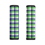 White Green And Blue Buffalo Plaid Print Handle Covers