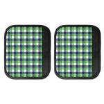 White Green And Blue Buffalo Plaid Print Handle Covers