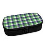 White Green And Blue Buffalo Plaid Print Insulin Cooler Travel Case