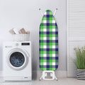 White Green And Blue Buffalo Plaid Print Ironing Board Cover