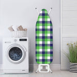 White Green And Blue Buffalo Plaid Print Ironing Board Cover