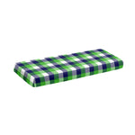 White Green And Blue Buffalo Plaid Print Piano Keyboard Cover