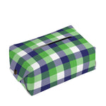 White Green And Blue Buffalo Plaid Print Rectangle Tissue Box Cover