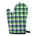 White Green And Blue Buffalo Plaid Print Single Oven Mitt