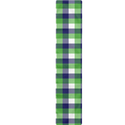 White Green And Blue Buffalo Plaid Print Table Runner