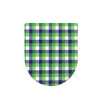 White Green And Blue Buffalo Plaid Print Toilet Lid Cover
