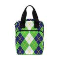White Green And Navy Argyle Print Bible Tote Bag