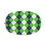 White Green And Navy Argyle Print Car Side Mirror Covers