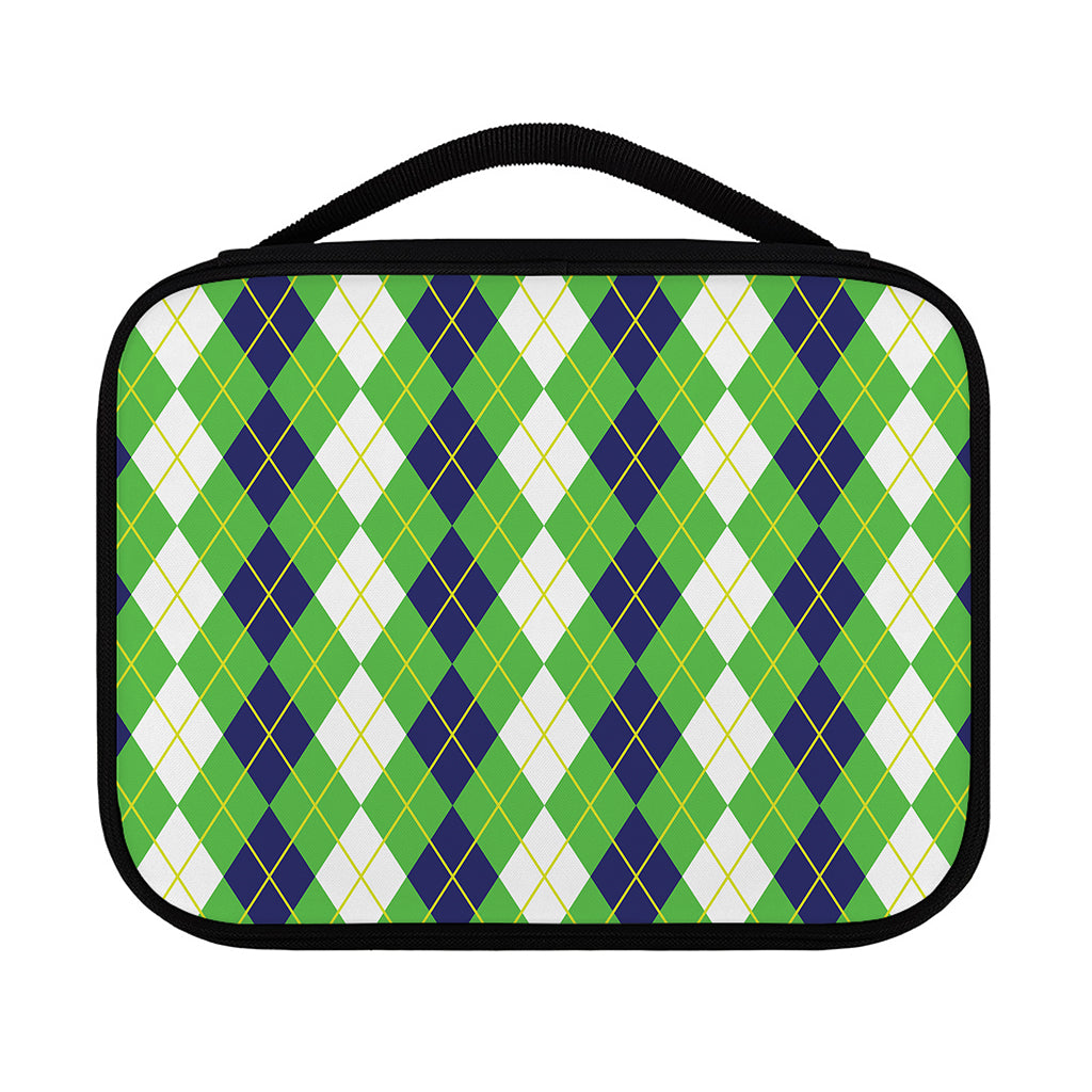 White Green And Navy Argyle Print Classic Bible Case