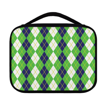 White Green And Navy Argyle Print Classic Bible Case