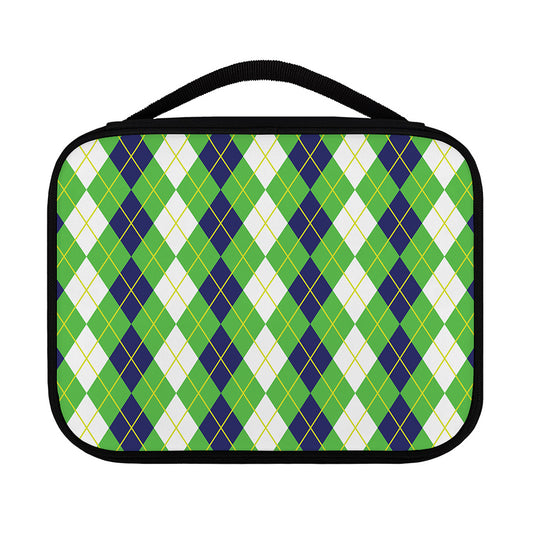 White Green And Navy Argyle Print Classic Bible Case