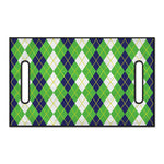 White Green And Navy Argyle Print Golf Cart Seat Cover