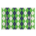 White Green And Navy Argyle Print Placemat