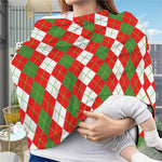 White Green And Red Argyle Pattern Print Baby Seat Cover