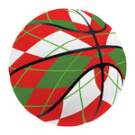 White Green And Red Argyle Pattern Print Basketball