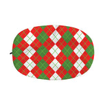 White Green And Red Argyle Pattern Print Car Side Mirror Covers