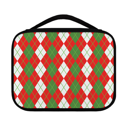 White Green And Red Argyle Pattern Print Classic Bible Case