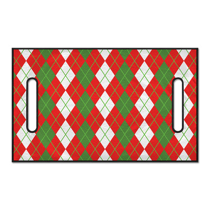 White Green And Red Argyle Pattern Print Golf Cart Seat Cover