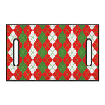 White Green And Red Argyle Pattern Print Golf Cart Seat Cover
