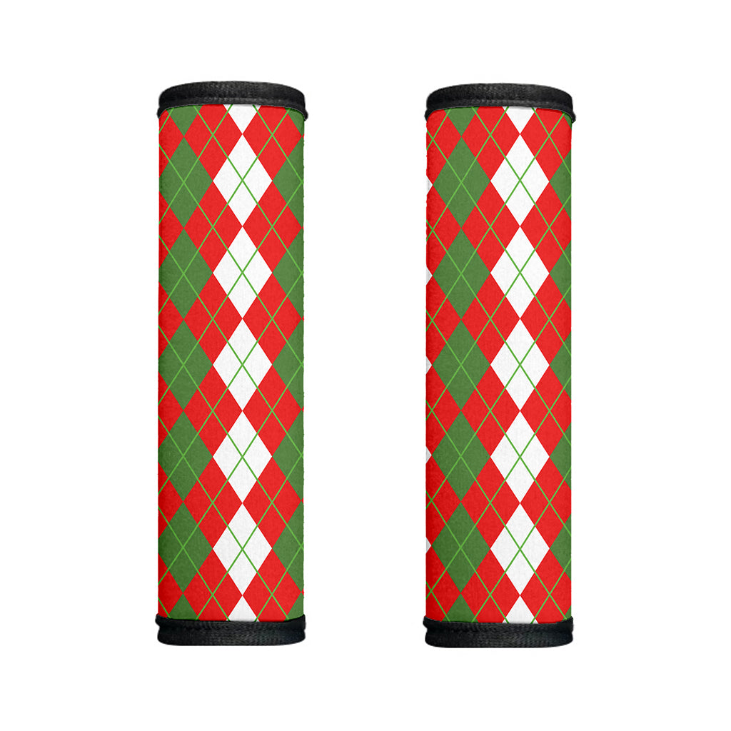White Green And Red Argyle Pattern Print Handle Covers