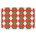 White Green And Red Argyle Pattern Print Indoor Door Mat
