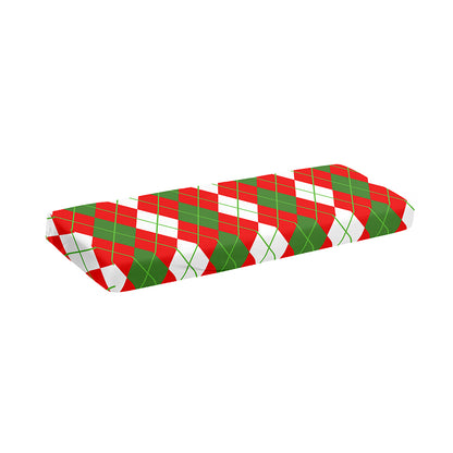 White Green And Red Argyle Pattern Print Piano Keyboard Cover