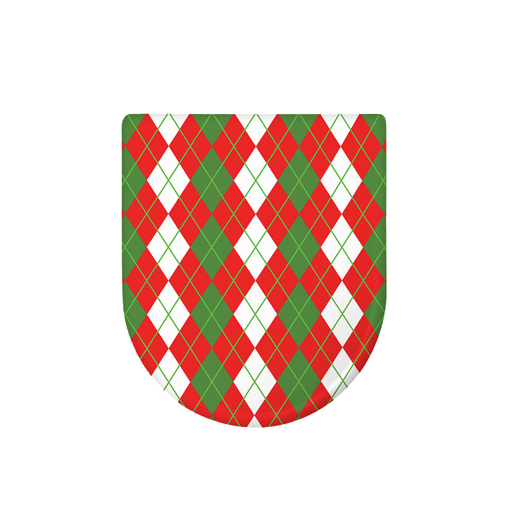 White Green And Red Argyle Pattern Print Toilet Lid Cover