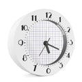 White Grey And Purple Tattersall Print Alarm Clock