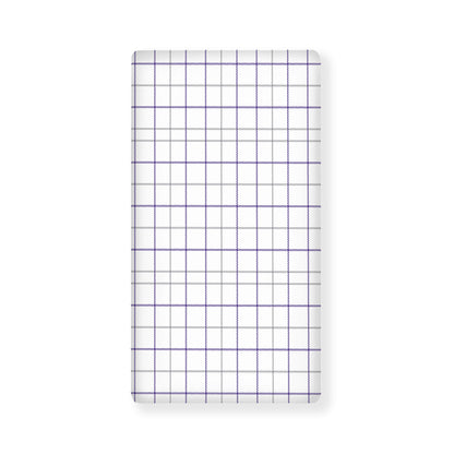 White Grey And Purple Tattersall Print Baby Crib Sheet