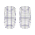 White Grey And Purple Tattersall Print Bar Stool Covers