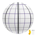 White Grey And Purple Tattersall Print Basketball
