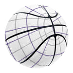 White Grey And Purple Tattersall Print Basketball