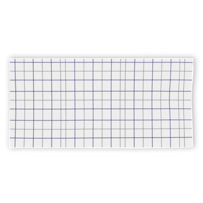 White Grey And Purple Tattersall Print Beach Towel