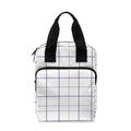 White Grey And Purple Tattersall Print Bible Tote Bag