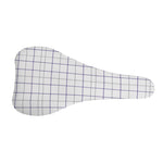 White Grey And Purple Tattersall Print Bicycle Seat Cover