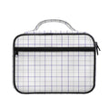 White Grey And Purple Tattersall Print Briefcase Bible Bag