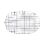 White Grey And Purple Tattersall Print Car Side Mirror Covers