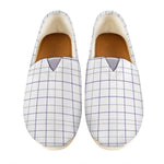 White Grey And Purple Tattersall Print Casual Shoes