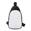 White Grey And Purple Tattersall Print Sling Bag
