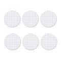 White Grey And Purple Tattersall Print Coaster Set