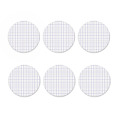 White Grey And Purple Tattersall Print Coaster Set