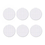 White Grey And Purple Tattersall Print Coaster Set
