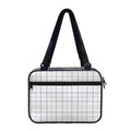 White Grey And Purple Tattersall Print Double Strap Bible Bag