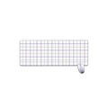 White Grey And Purple Tattersall Print Extended Mouse Pad
