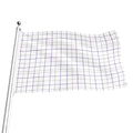 White Grey And Purple Tattersall Print Flag
